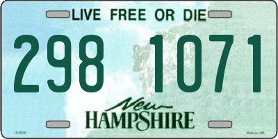 NH license plate 2981071