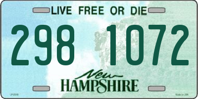 NH license plate 2981072