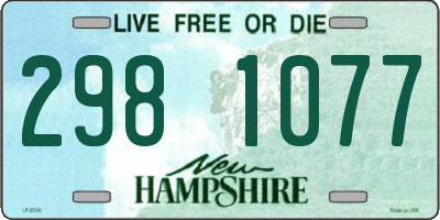 NH license plate 2981077