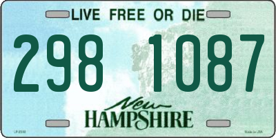 NH license plate 2981087