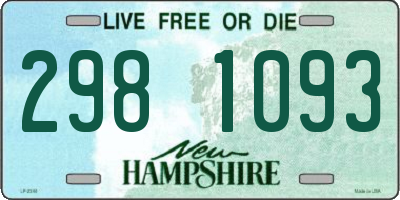 NH license plate 2981093