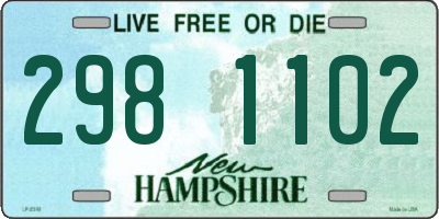 NH license plate 2981102