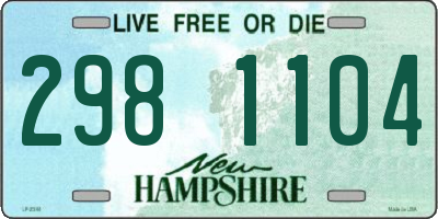 NH license plate 2981104