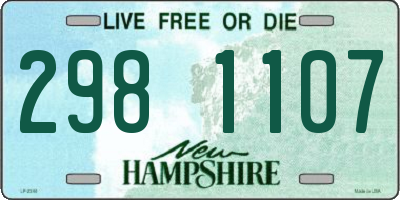 NH license plate 2981107