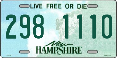 NH license plate 2981110
