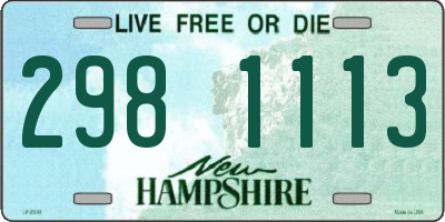 NH license plate 2981113