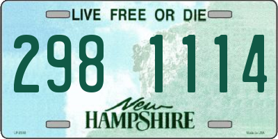NH license plate 2981114