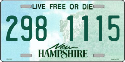 NH license plate 2981115