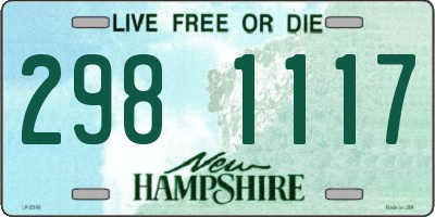 NH license plate 2981117