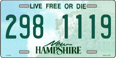NH license plate 2981119