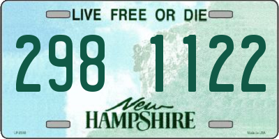 NH license plate 2981122