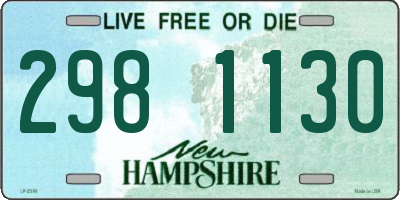 NH license plate 2981130