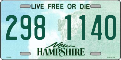 NH license plate 2981140