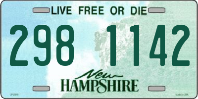 NH license plate 2981142