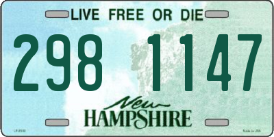 NH license plate 2981147
