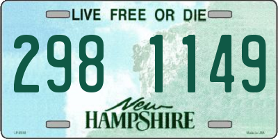 NH license plate 2981149