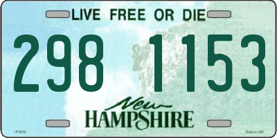 NH license plate 2981153