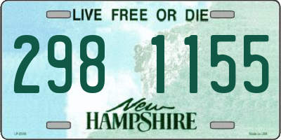 NH license plate 2981155