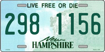 NH license plate 2981156
