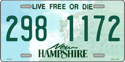 NH license plate 2981172