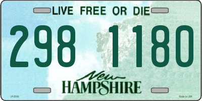 NH license plate 2981180
