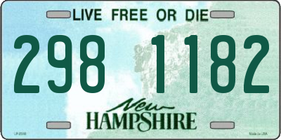 NH license plate 2981182