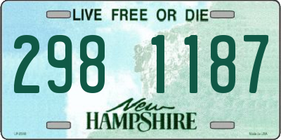 NH license plate 2981187