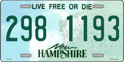 NH license plate 2981193