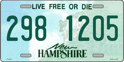 NH license plate 2981205