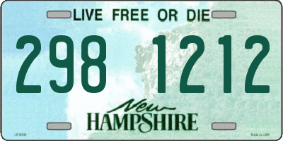 NH license plate 2981212