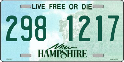 NH license plate 2981217