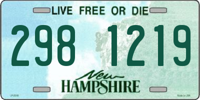 NH license plate 2981219