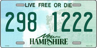 NH license plate 2981222