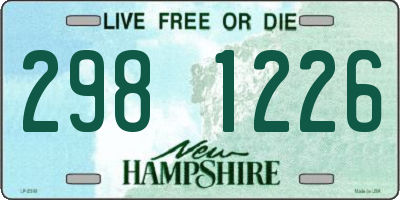 NH license plate 2981226