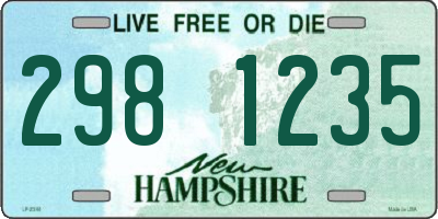 NH license plate 2981235