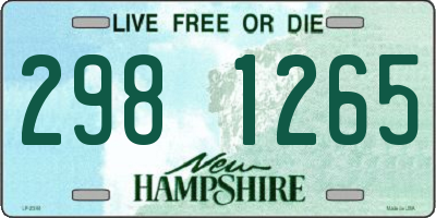 NH license plate 2981265