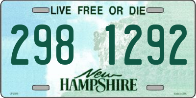 NH license plate 2981292