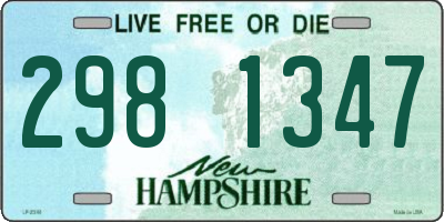 NH license plate 2981347