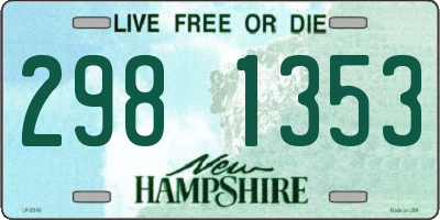 NH license plate 2981353