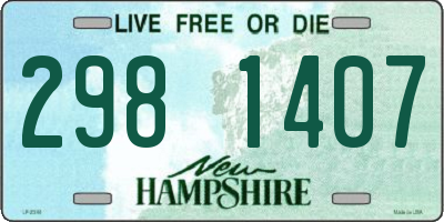 NH license plate 2981407