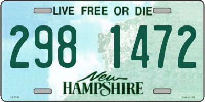 NH license plate 2981472