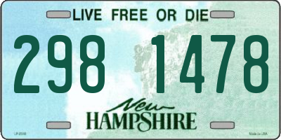 NH license plate 2981478