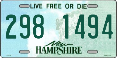 NH license plate 2981494