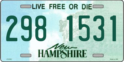 NH license plate 2981531