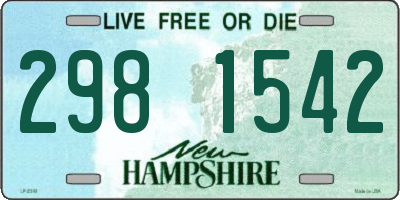 NH license plate 2981542