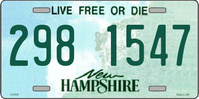 NH license plate 2981547
