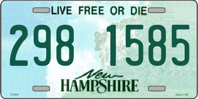 NH license plate 2981585