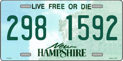 NH license plate 2981592