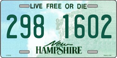NH license plate 2981602