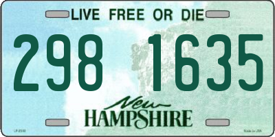 NH license plate 2981635